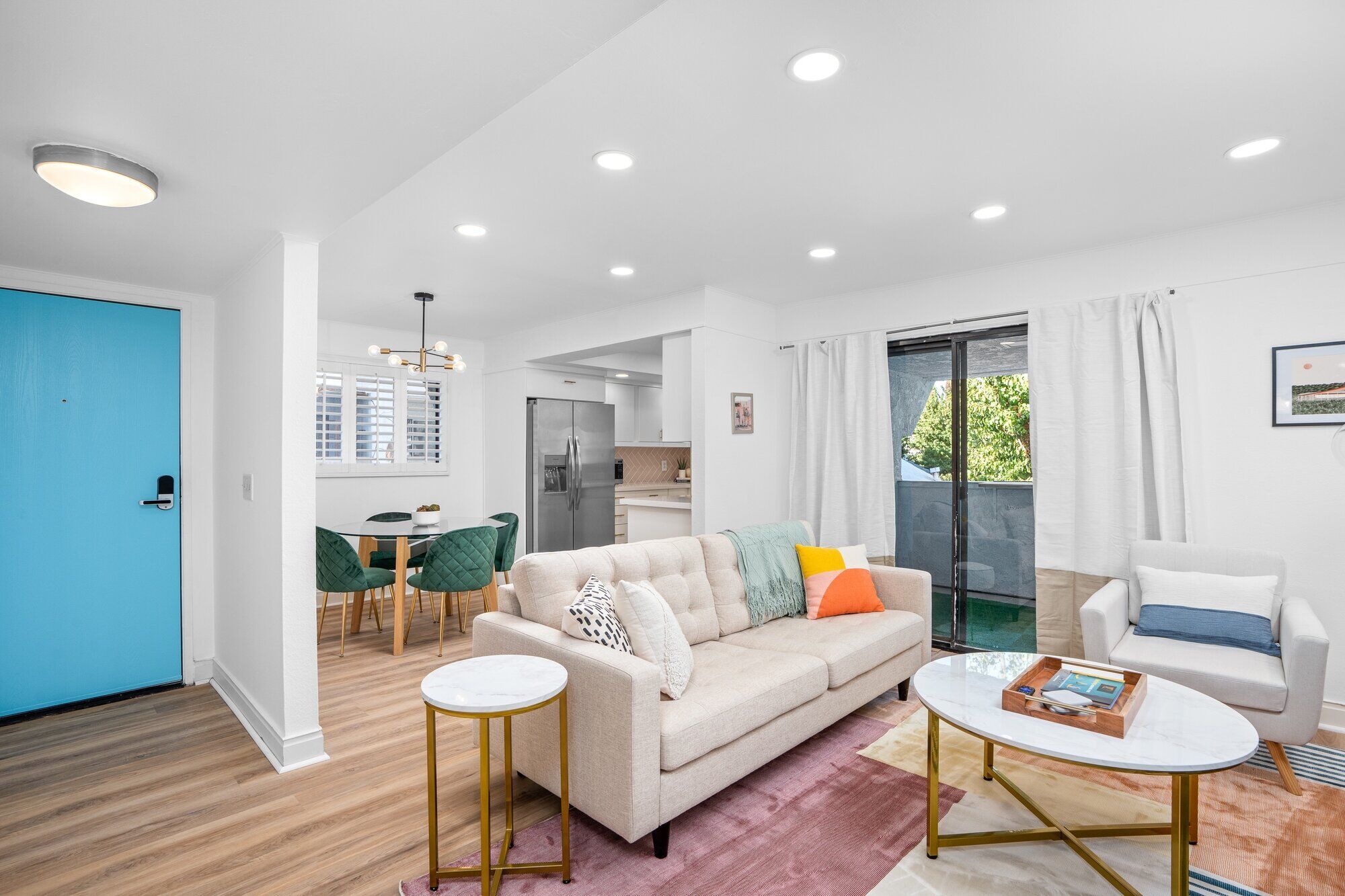 Turquoise pool at PS Retreat iconic Palm Springs setting